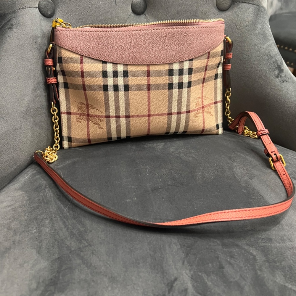 Burberry Pink horse check crossbody - Picture 3 of 4